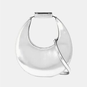 STAUD Silver Crossbody Bag